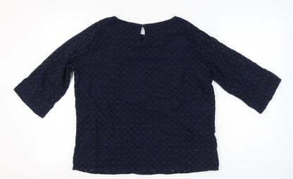 Womens UK Size 16 Marks and Spencer Blue Tunic Blouse