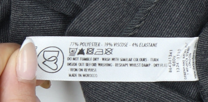 Betty Jackson Black Women’s Grey Sheath Dress Size 12 Cowl Neck