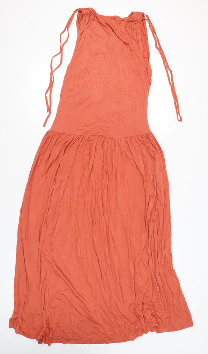 ASOS Design Women Orange Size 18 Midi Maxi Sleeveless Summer Dress