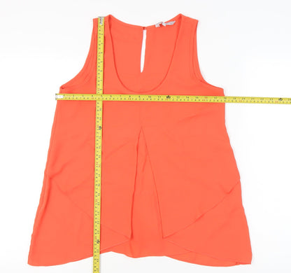 Womens UK Size 10 Red Herring Orange Tunic Tank