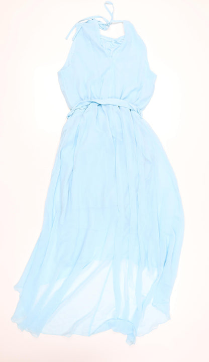 Select Women’s Blue Hi-Low Sleeveless Maxi Dress UK 12