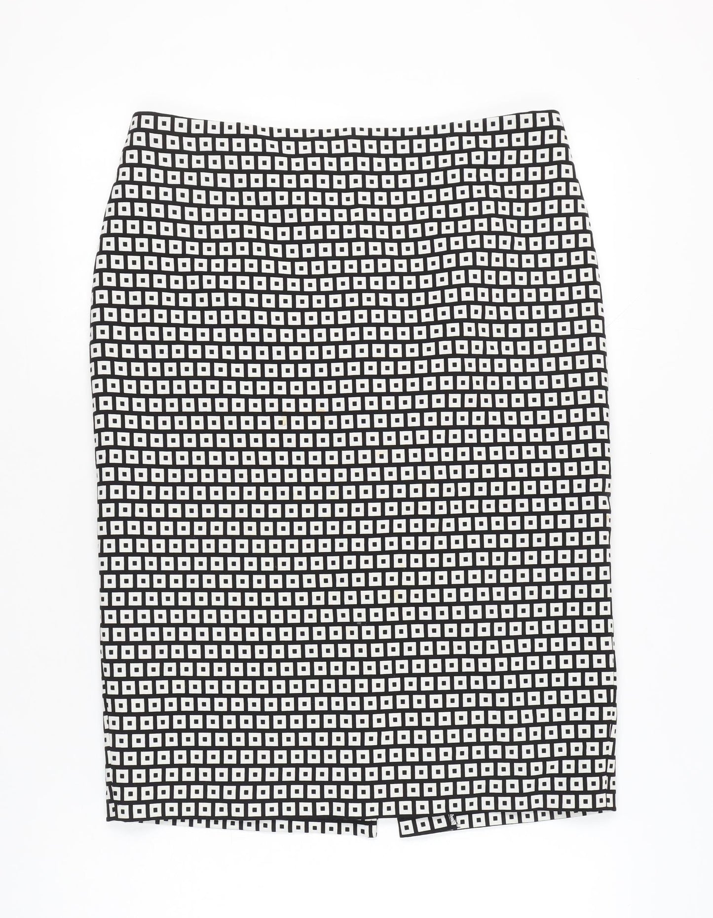 Marks and Spencer Women’s Black Geometric Pencil Skirt Size 14