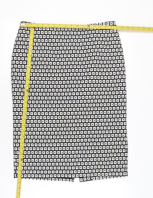 Marks and Spencer Women’s Black Geometric Pencil Skirt Size 14