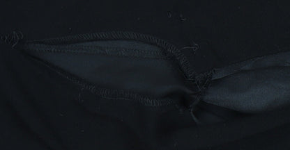 Marks and Spencer Women’s Black Sheath Dress Size 14 Ruffle Detail Sleeveless