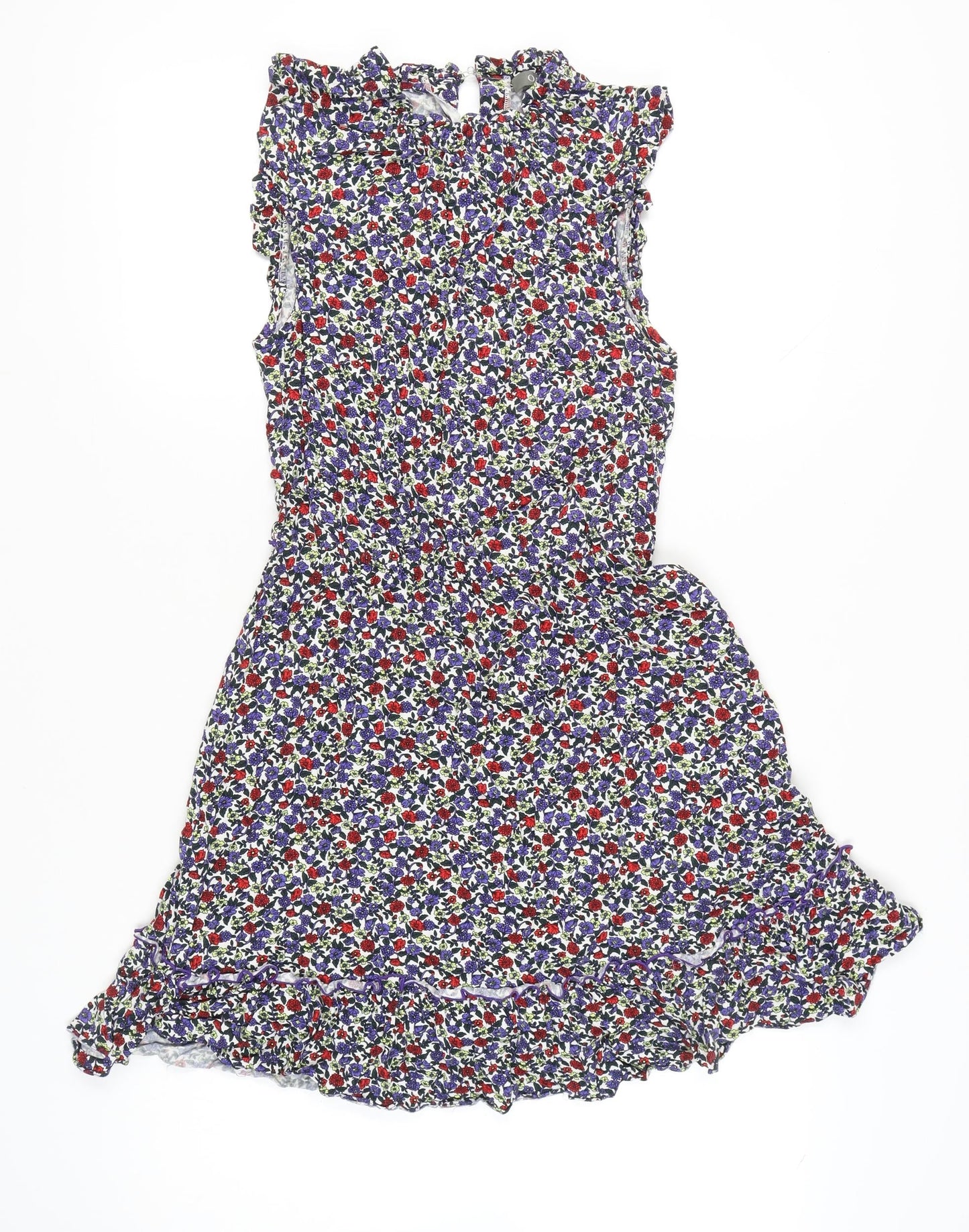 Oasis Womens Multicoloured Floral A-Line Dress Size 10