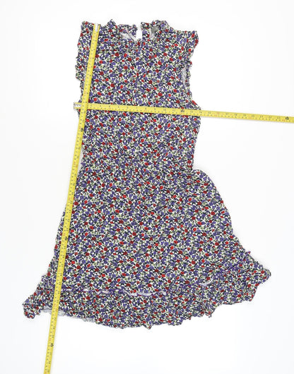 Oasis Womens Multicoloured Floral A-Line Dress Size 10