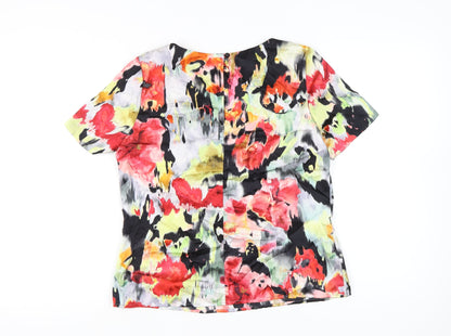 Womens UK Size 12 Artigiano Multicoloured Basic Blouse