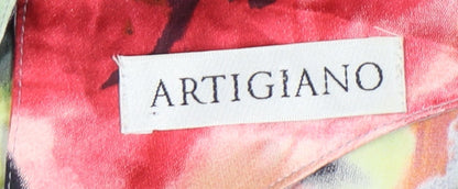Womens UK Size 12 Artigiano Multicoloured Basic Blouse