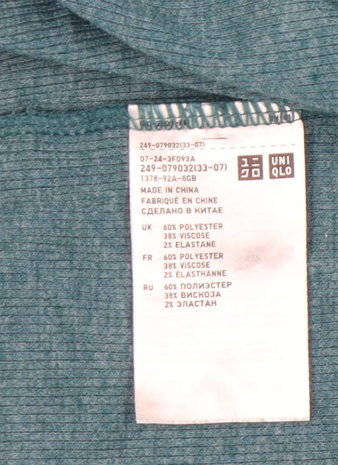Womens UK Size S Uniqlo Green Cardigan Jumper