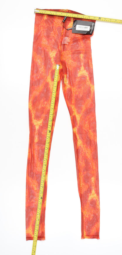 Womens UK Size 4 PRETTYLITTLETHING  Leggings Orange Leggings