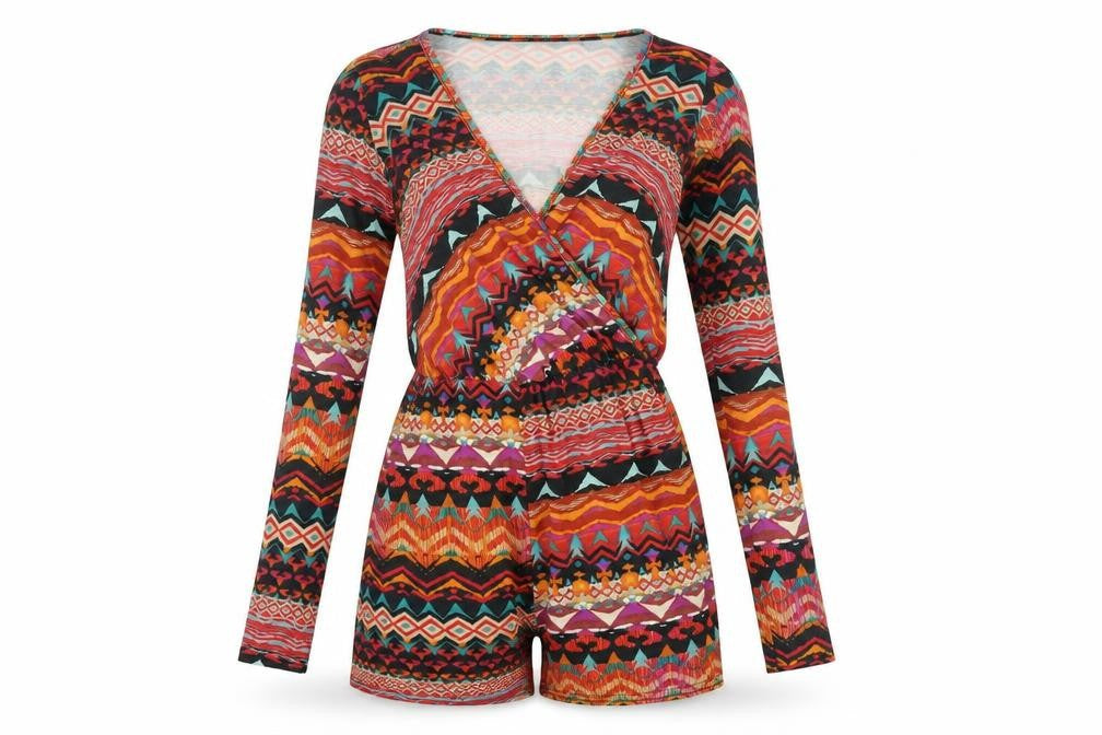Womens UK Size XS Boohoo One-Piece Multicoloured Playsuit