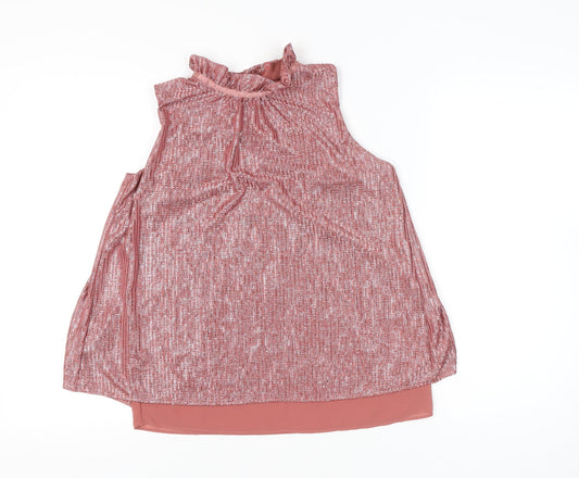 Womens UK Size 10 NEXT Pink Tunic Blouse