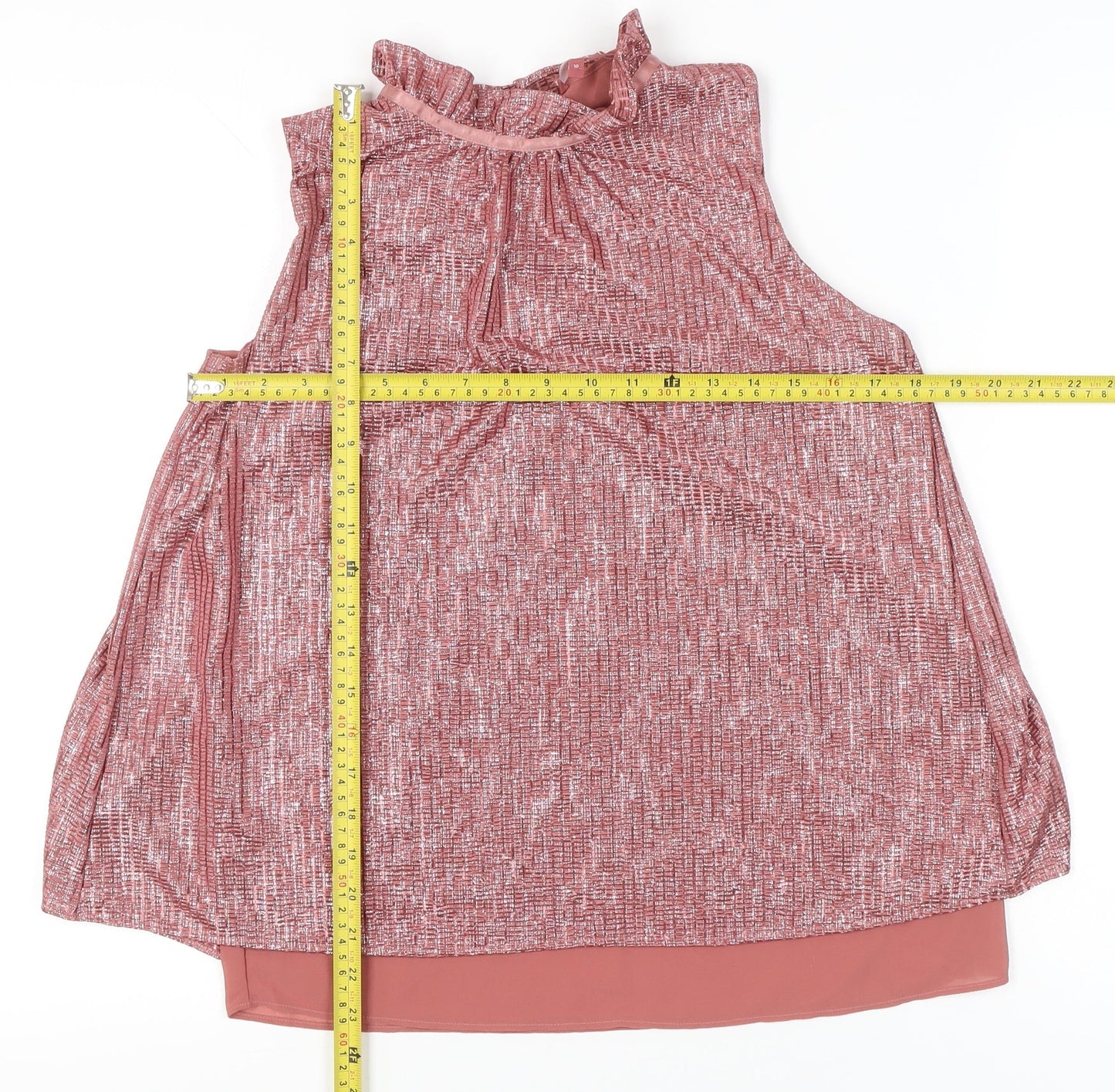 Womens UK Size 10 NEXT Pink Tunic Blouse