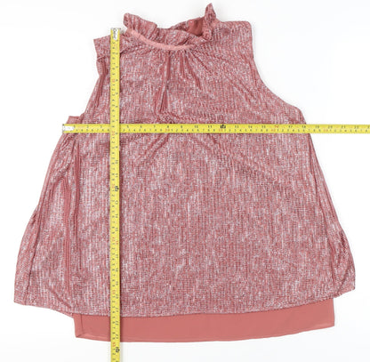 Womens UK Size 10 NEXT Pink Tunic Blouse