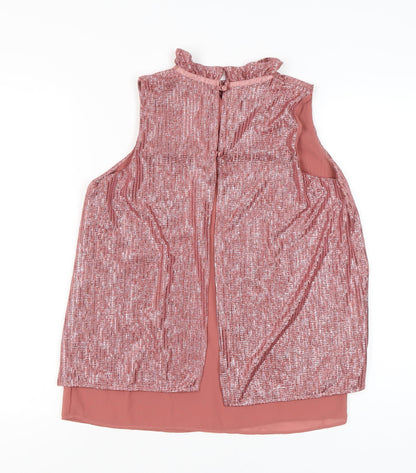Womens UK Size 10 NEXT Pink Tunic Blouse