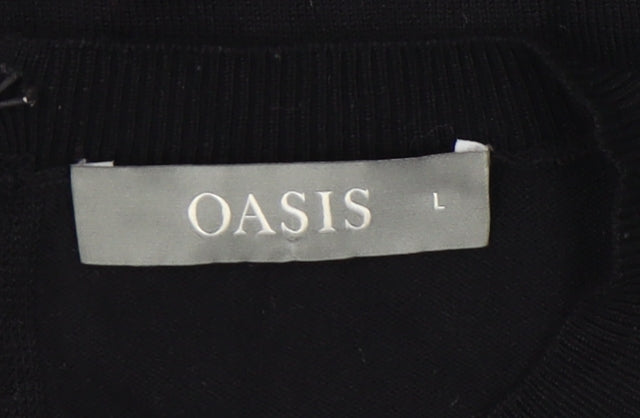 Womens UK Size L Oasis Black Pullover Jumper