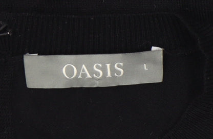 Womens UK Size L Oasis Black Pullover Jumper