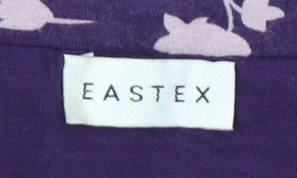 Eastex Womens Purple Floral A-Line Midi Skirt Size 12