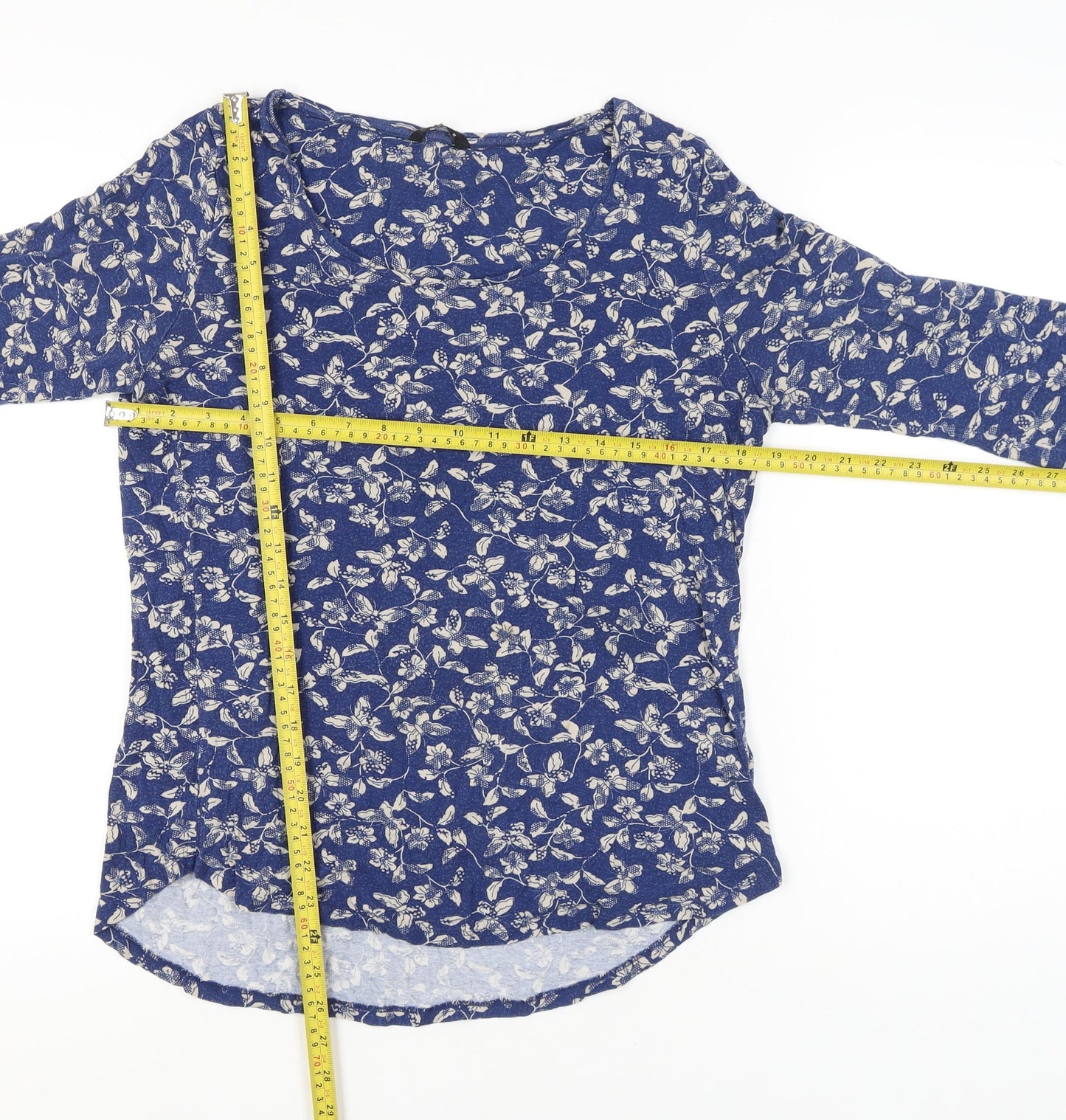 Womens UK Size 18 M&Co Blue Tunic Blouse