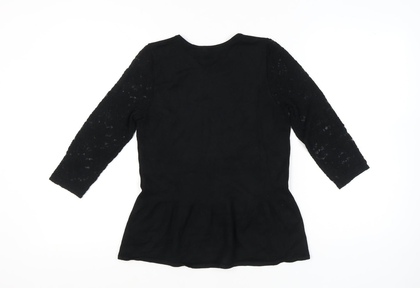 Womens UK Size 10 Marks and Spencer Black Tunic Blouse