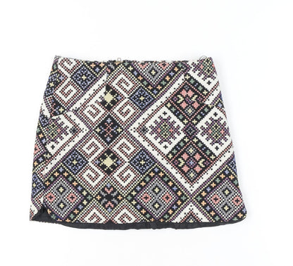 Cameo Rose Women’s Multicoloured Size 8 Geometric Mini Skirt