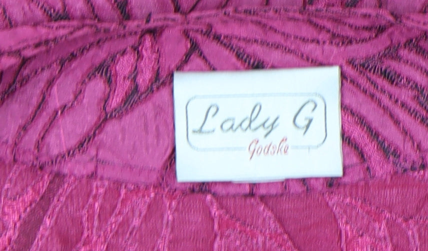 Lady G Women’s Pink Floral Blouse Size 18 Short Sleeve Tunic