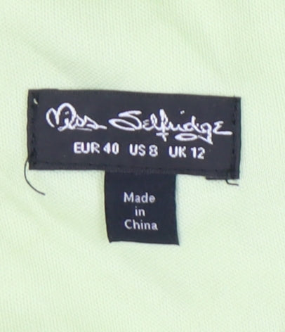 Miss Selfridge Women’s Green Polyester Lace-Up Playsuit UK 12