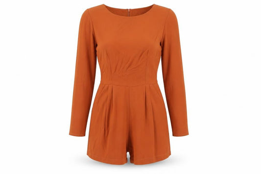 Love Womens Orange Long Sleeve Polyester Playsuit Size L