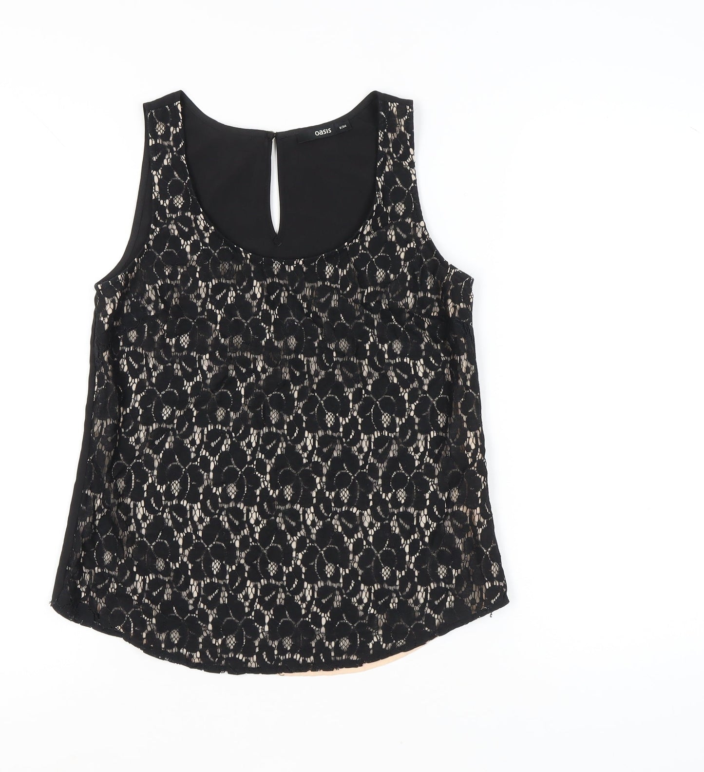 Womens UK Size 8 Oasis Black Camisole Blouse