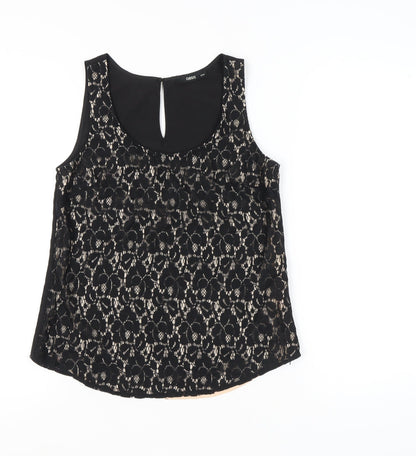 Womens UK Size 8 Oasis Black Camisole Blouse