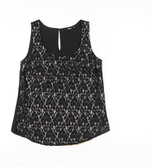 Womens UK Size 8 Oasis Black Camisole Blouse