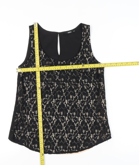 Womens UK Size 8 Oasis Black Camisole Blouse