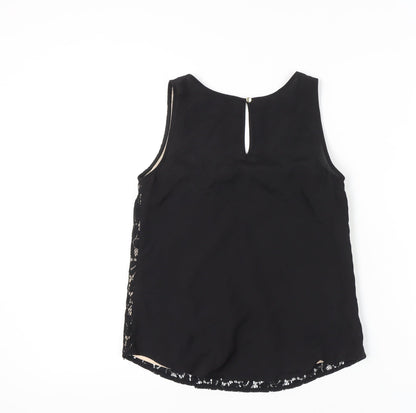 Womens UK Size 8 Oasis Black Camisole Blouse