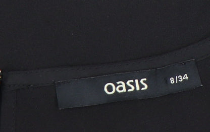 Womens UK Size 8 Oasis Black Camisole Blouse