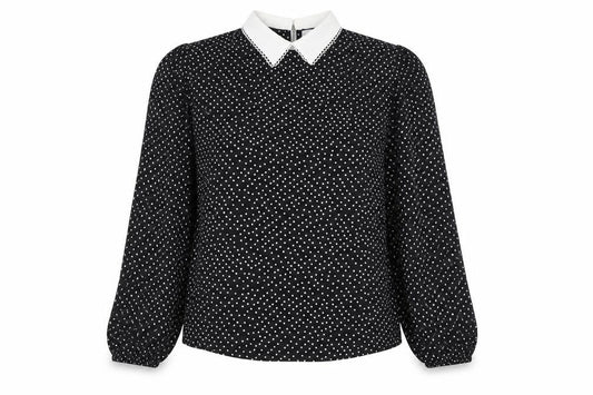 Womens UK Size 8 New Look Black Classic Blouse