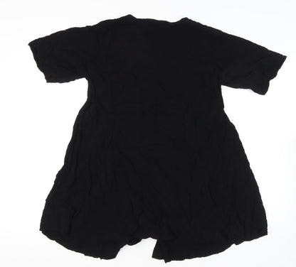 Womens UK Size 12 ASOS Black Tunic Blouse