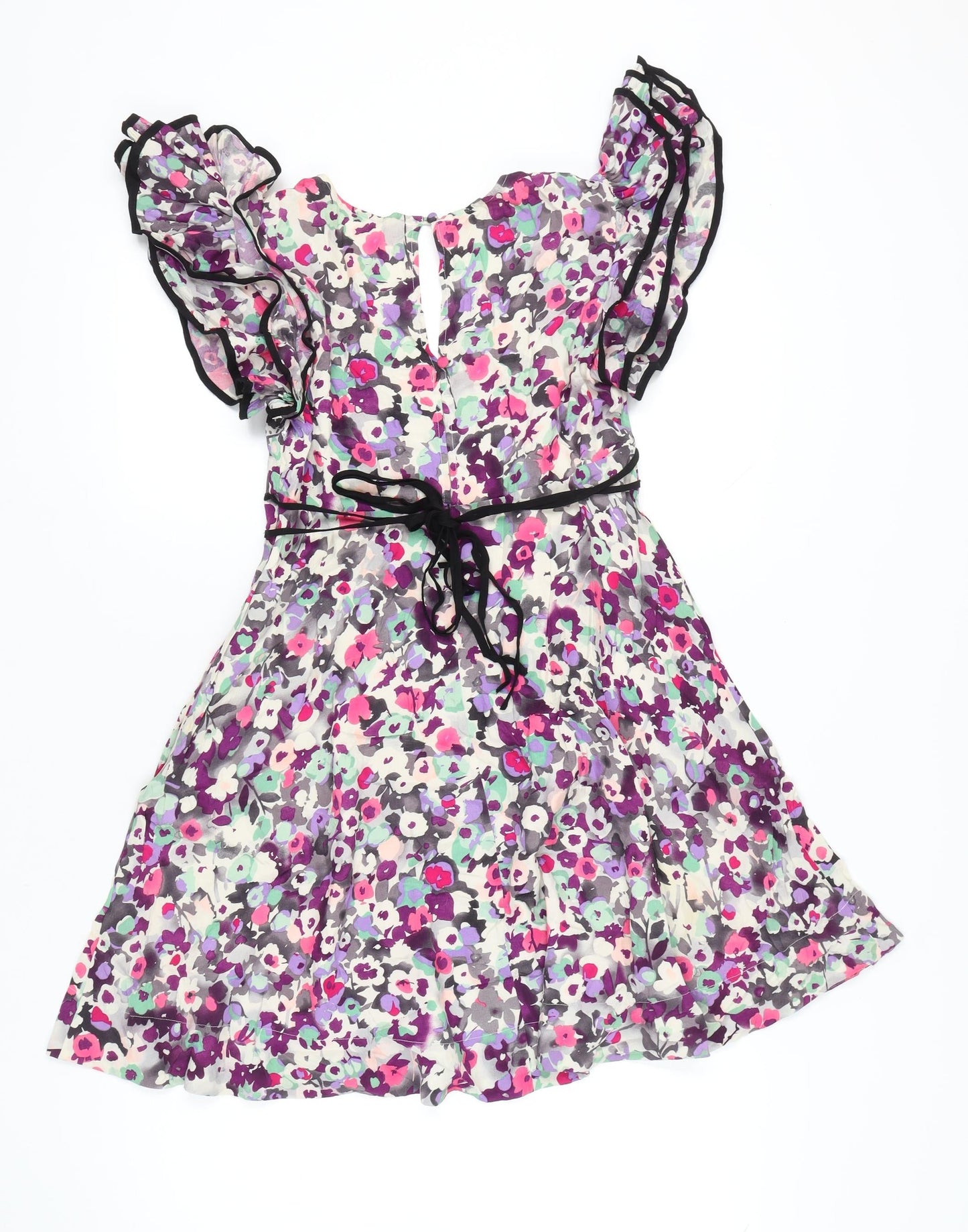 Monsoon Women’s Multicoloured Floral A-Line Short Dress Size 10