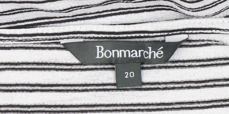 Womens UK Size 20 Bonmarché Black Basic T-Shirt