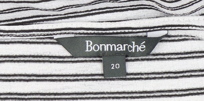 Womens UK Size 20 Bonmarché Black Basic T-Shirt
