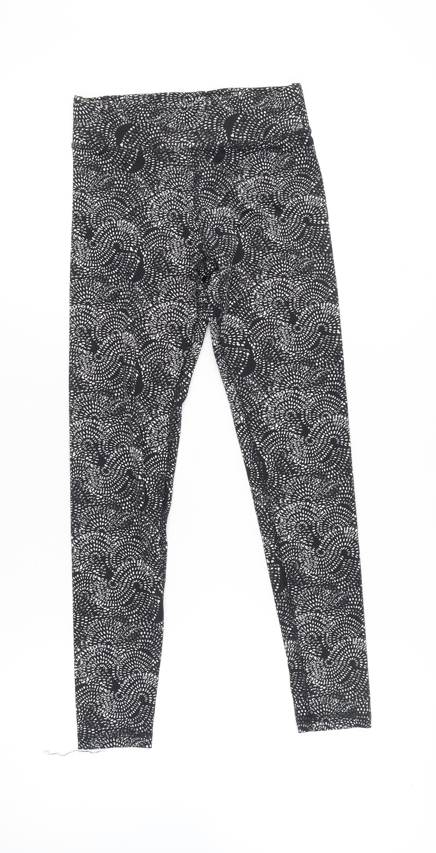 Esmara Womens Black XS Geometric Print Active Leggings