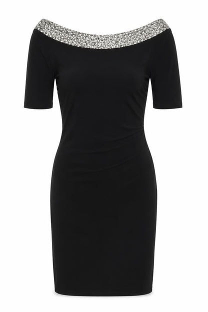 Different London Womens Black Sequin Bodycon Dress Size S