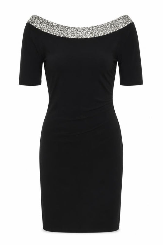 Different London Womens Black Sequin Bodycon Dress Size S