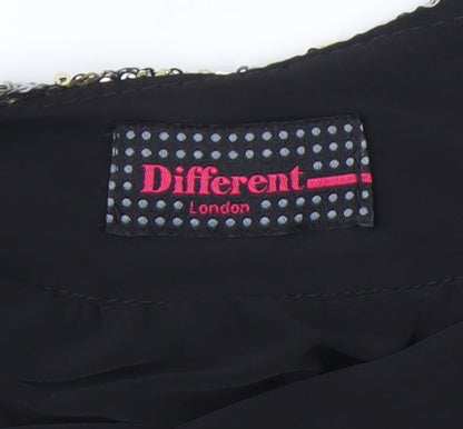Different London Womens Black Sequin Bodycon Dress Size S