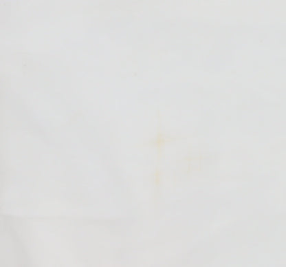 Boohoo Womens White Shift Dress Size 12 Asymmetric Lace Detail