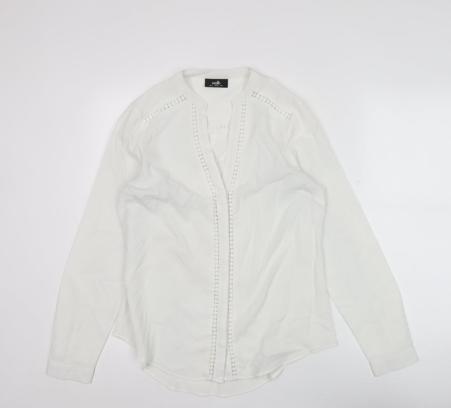 Womens UK Size 12 Wallis White Tunic Blouse