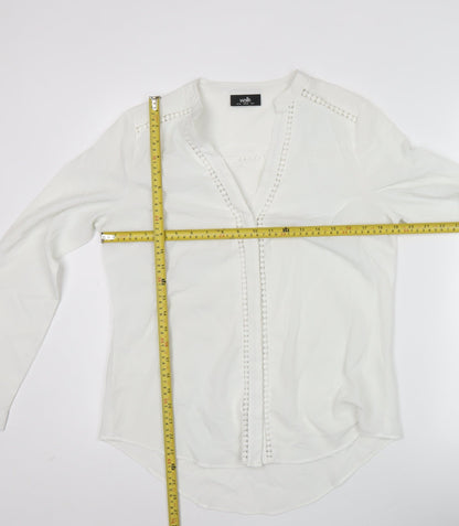 Womens UK Size 12 Wallis White Tunic Blouse