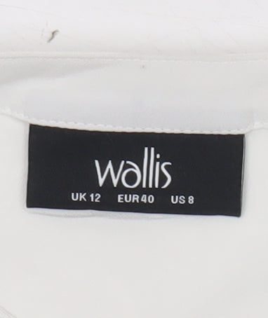 Womens UK Size 12 Wallis White Tunic Blouse