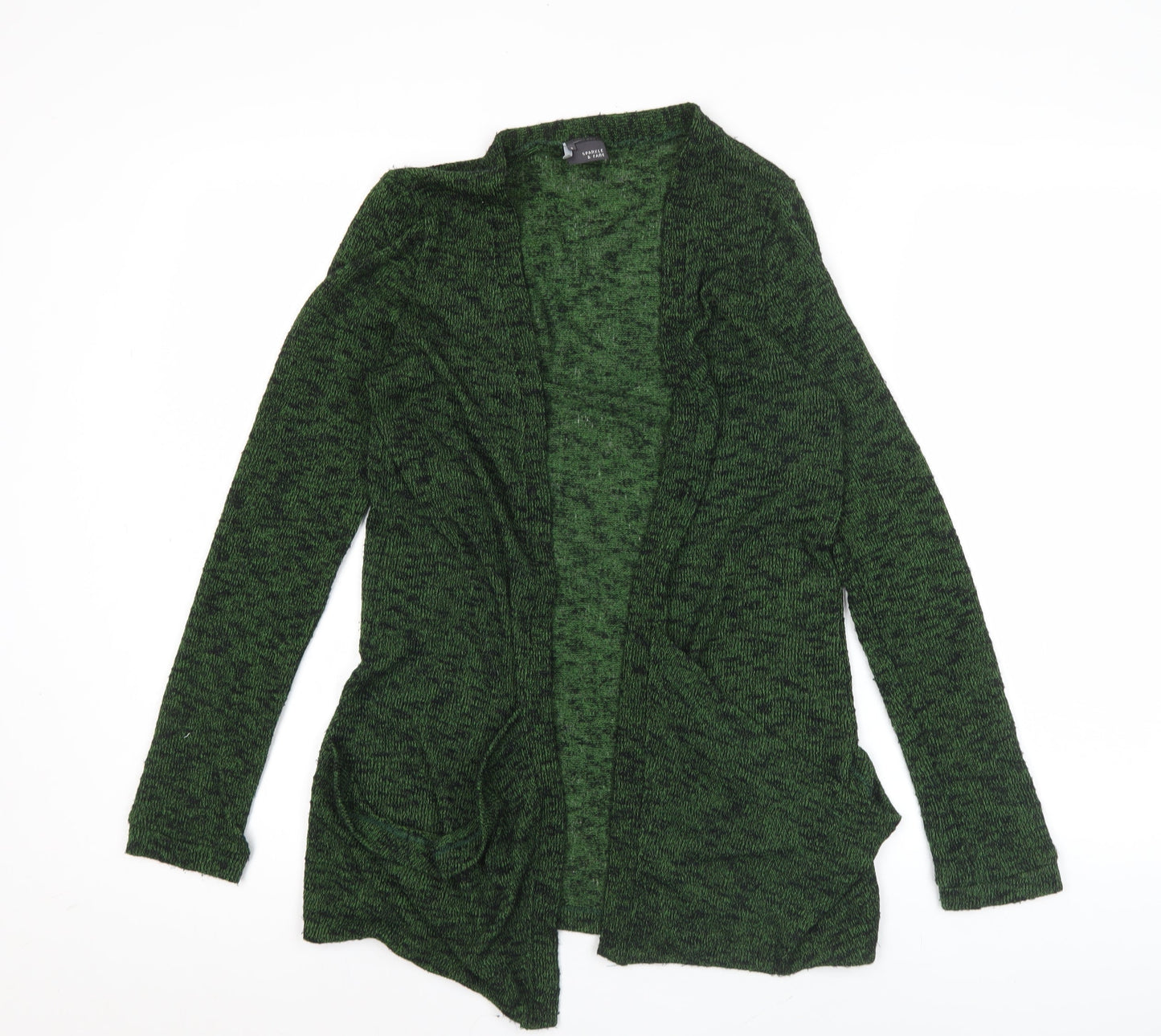 Womens UK Size S Sparkle & Fade Green Cardigan Jumper