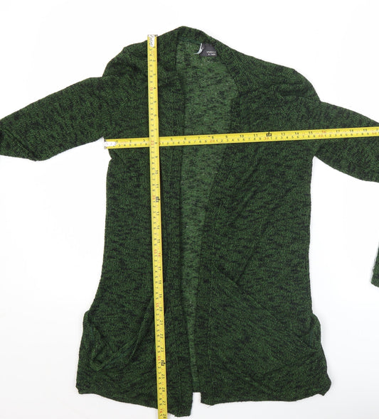Womens UK Size S Sparkle & Fade Green Cardigan Jumper