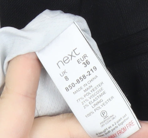 Next Women’s Black Size 8 Regular Fit One Button Blazer Jacket